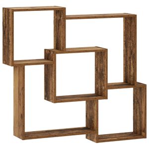 vidaXL P&oacute;łka ścienna Stare drewno 98 x 17 x 91 cm Drewno inżynieryjne