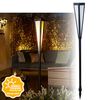 Luxform Ogrodowa lampka solarna LED Wehmouth, pochodnia, czarno-biała