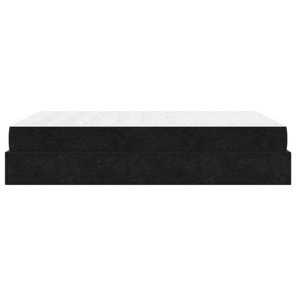 vidaXL Rama ł&oacute;żka z materacem z materacem 2 pcs Czarny Aksamit