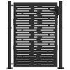 vidaXL Brama ogrodowa Czarny 110 x 155 cm Stal malowana proszkowo