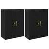vidaXL Szafka ścienna 2 pcs Czarny Dąb 69,5 x 34 x 90 cm