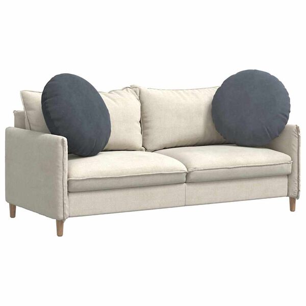 vidaXL Poduszki na siedziska 2 pcs Ciemnoszary Ø 40 x 13 cm Aksamit