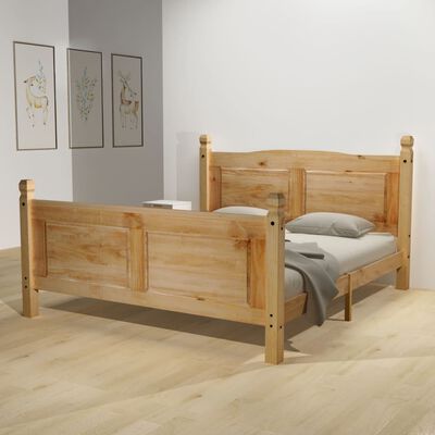 vidaXL Rama łóżka w meksykańskim stylu Corona, 160 x 200 cm, sosnowa