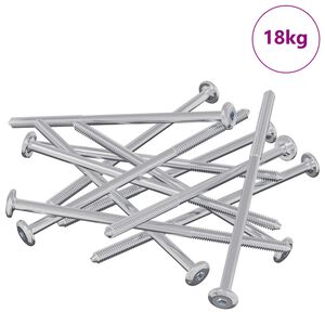 vidaXL Śruba 800 pcs Srebrny M6 x 120 mm Stal