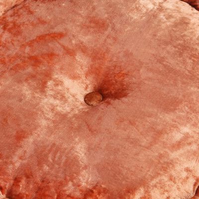 vidaXL Puf, okrągły, aksamitny, 40x20 cm, kolor rdzy