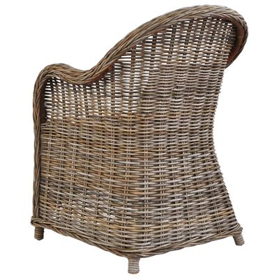 vidaXL Krzesła ogrodowe z poduszkami, 6 szt., naturalny rattan