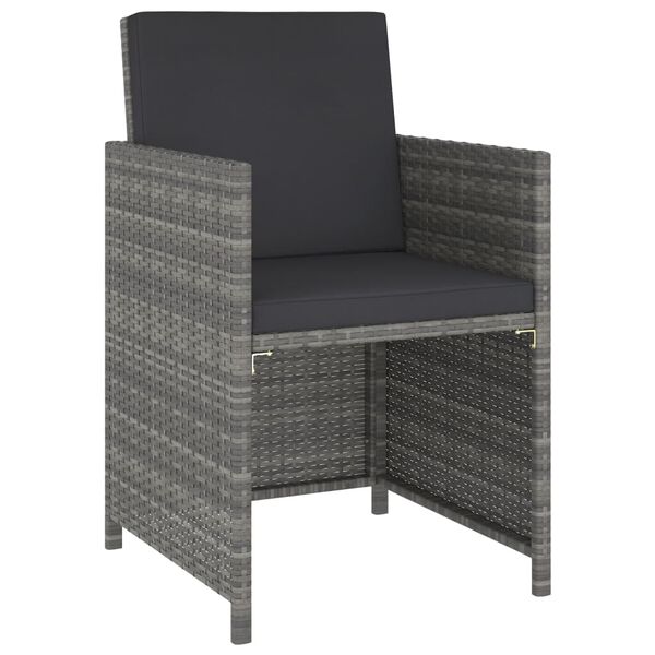 vidaXL 6-cz. zestaw mebli ogrodowych, polirattan i drewno akacjowe