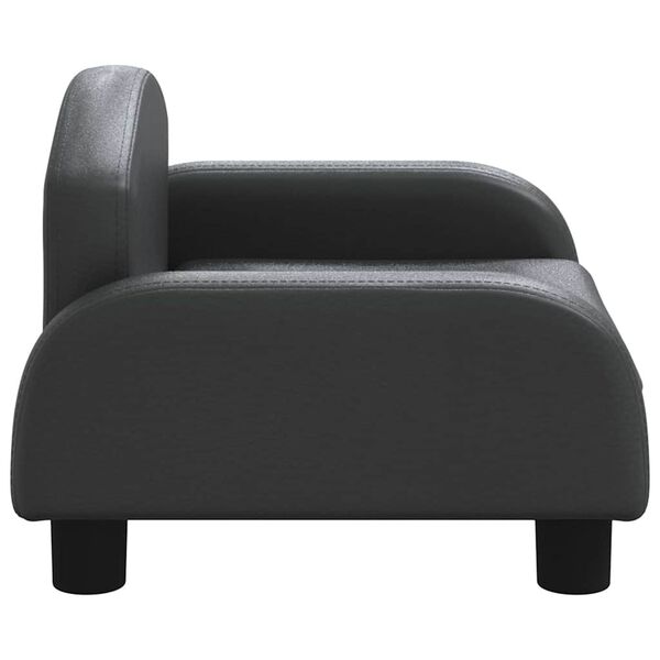 vidaXL Sofa dla dzieci, czarna, 50x40x30 cm, sztuczna skóra