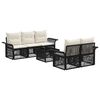 vidaXL Zestaw Sof na Ogr&oacute;d 6 szt. Czarny 55 x 55 x 37 cm polirattan