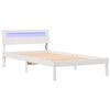 vidaXL Ramka ł&oacute;żka Z zagł&oacute;wkiem Biały 90 x 200 cm Lite drewno sosnowe