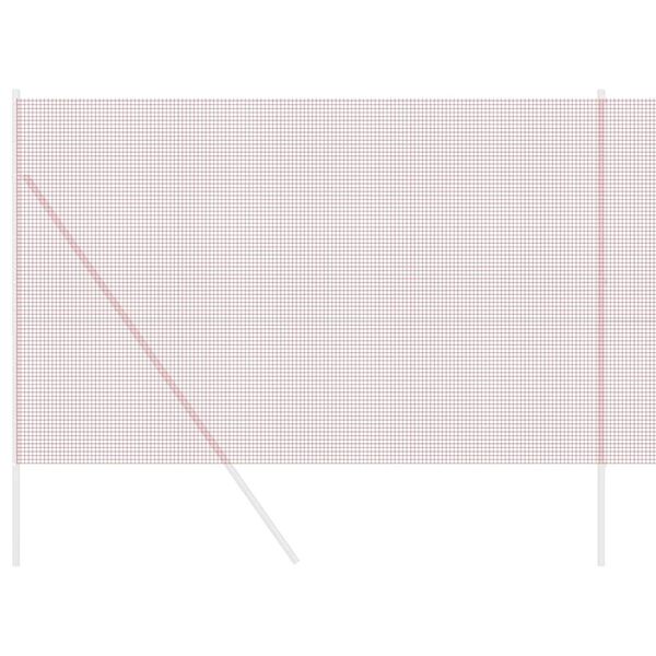 vidaXL Spawana siatka ogrodzeniowa Czerwony 1.5 x 25 m