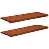 vidaXL Parapety 2 szt. brązowy 120 x 40 x 2 cm Drewno bukowe