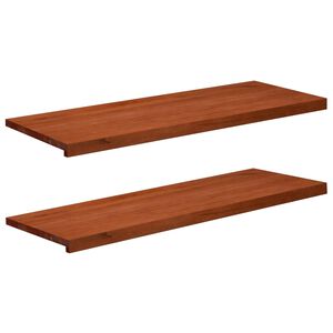 vidaXL Parapety 2 szt. brązowy 120 x 40 x 2 cm Drewno bukowe
