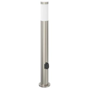 vidaXL Słupek oświetleniowy z gniazdem 80 cm, stal nierdzewna IP44