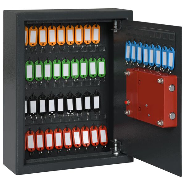 vidaXL Sejf na klucze, ciemnoszary, 30 x 10 x 36,5 cm