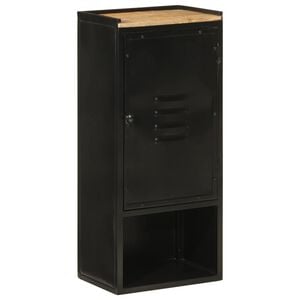 vidaXL Szafka łazienkowa, 40x27x90 cm, żelazo i lite drewno mango