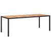 vidaXL St&oacute;ł Ogrodowy Czarny 250 x 100 x 75 cm polirattan