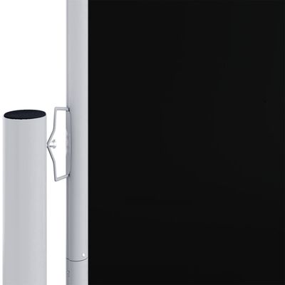 vidaXL Zwijana markiza boczna, czarna, 200 x 600 cm