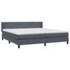 vidaXL Ł&oacute;żko typu Box Spring z materacem Ciemnoszary 180x220cm Aksamit