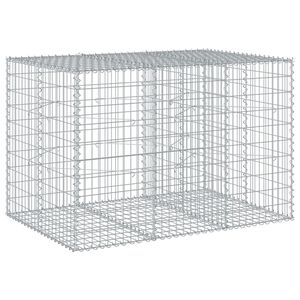 vidaXL Kosz gabionowy z pokrywą, 150x100x100 cm, galwanizowane żelazo