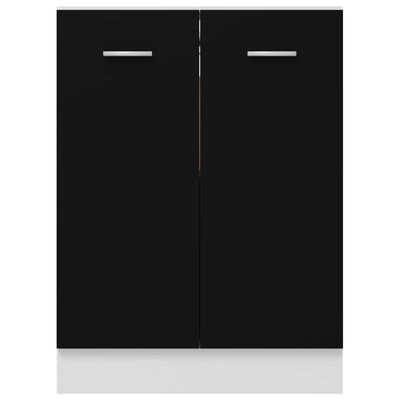 vidaXL Szafka kuchenna, czarna, 60x46x81,5 cm, materiał drewnopochodny