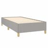 vidaXL Rama ł&oacute;żka, jasnoszara, 100 x 200 cm, tapicerowana tkaniną