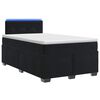 vidaXL Ł&oacute;żko Box Spring z materacem i LED Czarny 120 x 200 cm Welur