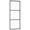 vidaXL Drzwi przesuwne z zestawem okuć czarne 76x205 cm ESG szkło