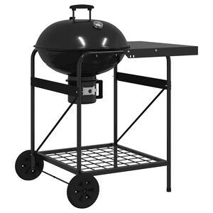 vidaXL Grill na świeżym powietrzu 91 x 71 x 107 cm Metal Czarny
