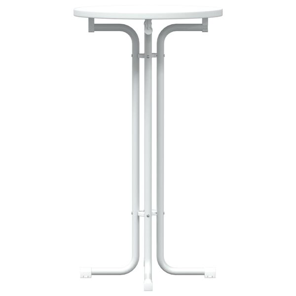 vidaXL Stolik barowy, biały, &Oslash;60x110 cm