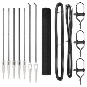 vidaXL Słupek ogrodzeniowy. Szary 10 x 1,2 m (rolka siatki 19 x 19 mm)