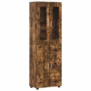 vidaXL Highboard z p&oacute;łką FLORIN Dąb wędzony 60 x 35 x 182 cm