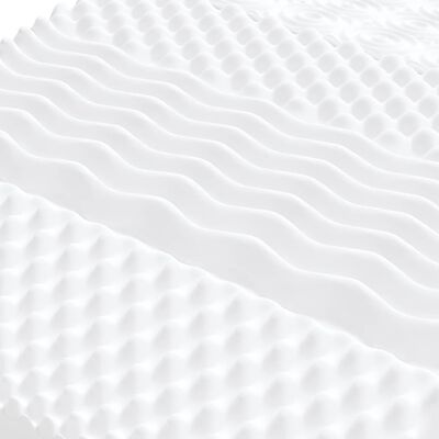 vidaXL Materac piankowy, biały, 90x190 cm, 7-strefowy, twardość 20 ILD