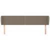 vidaXL Zagł&oacute;wek uszak, taupe, 163x23x78/88 cm, tkanina