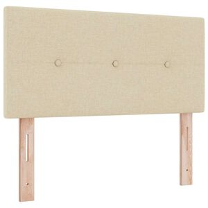 vidaXL Zagłówek Z zagłówkiem Kremowy 80 cm Skóra ekologiczna