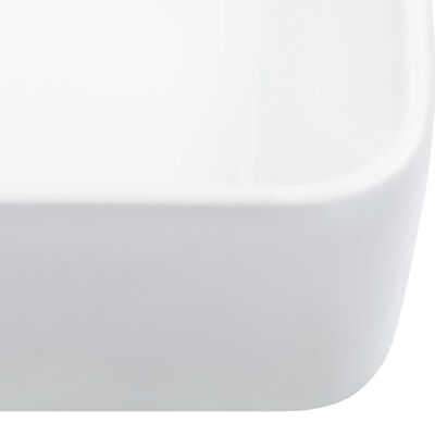 vidaXL Umywalka, 40 x 30 x 13 cm, ceramiczna, biała