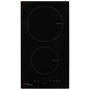 vidaXL Płyta indukcyjna z 2 palnikami, dotykowa, szklana, 3500 W