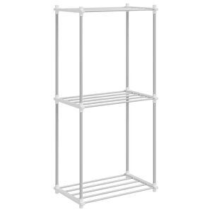 vidaXL P&oacute;łka rurkowa Biały 42,5 x 27 x 91,5 cm Aluminium