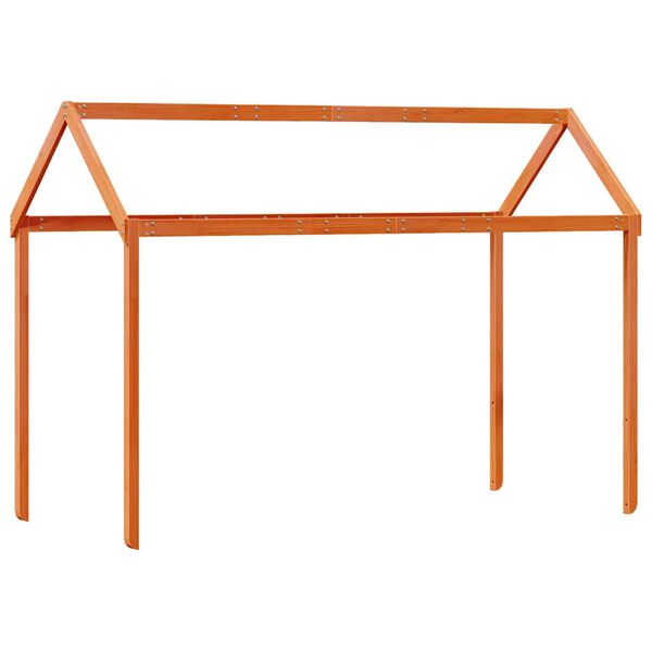 vidaXL Daszek do ł&oacute;żka dziecięcego, woskowy brąz, 207x95,5x159 cm