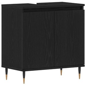 vidaXL Szafka pod umywalkę Czarny Dąb 58 x 33 x 60 cm