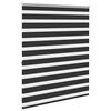 vidaXL Roleta Zebra 140,9x175 cm Szerokość materiału 136,7 cm czarna