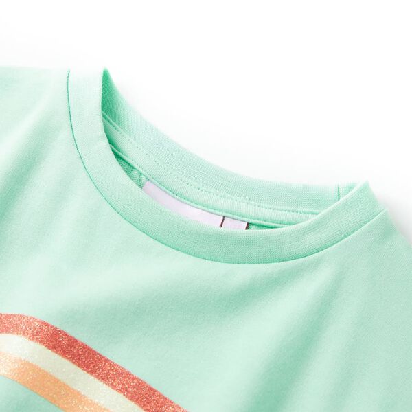 Sukienka dziecięca ze sznurkiem ściągającym, jasnozielona, 140