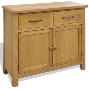 vidaXL Szafka, 90 x 33,5 x 83 cm, lite drewno dębowe