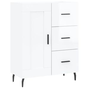 vidaXL Szafka, biała, połysk, 69,5x34x90 cm, materiał drewnopochodny