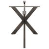 vidaXL Noga do stołu jadalnego Spider Shape Czarny 150x78x(72-73) cm Stal