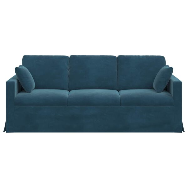 vidaXL Sofa Niebieski 198 x 78 x 80 cm Aksamit