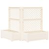 vidaXL Duża doniczka z trelą 2 pcs Biały 143 x 143 x 133,5 cm PP