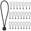vidaXL Liny Bungee z Kulami 24 szt. Czarny 4 mm x 22 cm polipropylen