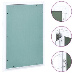 vidaXL Panel rewizyjny z aluminiową ramą i płytą z gipsu, 400x600 mm