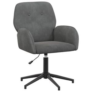 vidaXL Obrotowe krzesło biurowe 54 x 55 x 90 cm ciemnoszary Welur